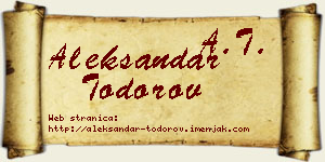 Aleksandar Todorov vizit kartica